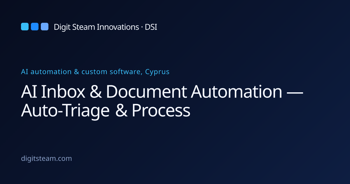AI Inbox & Document Automation — Auto-Triage & Process | DSI